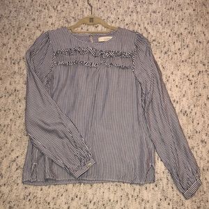 Ann Taylor loft long sleeve tunic blouse